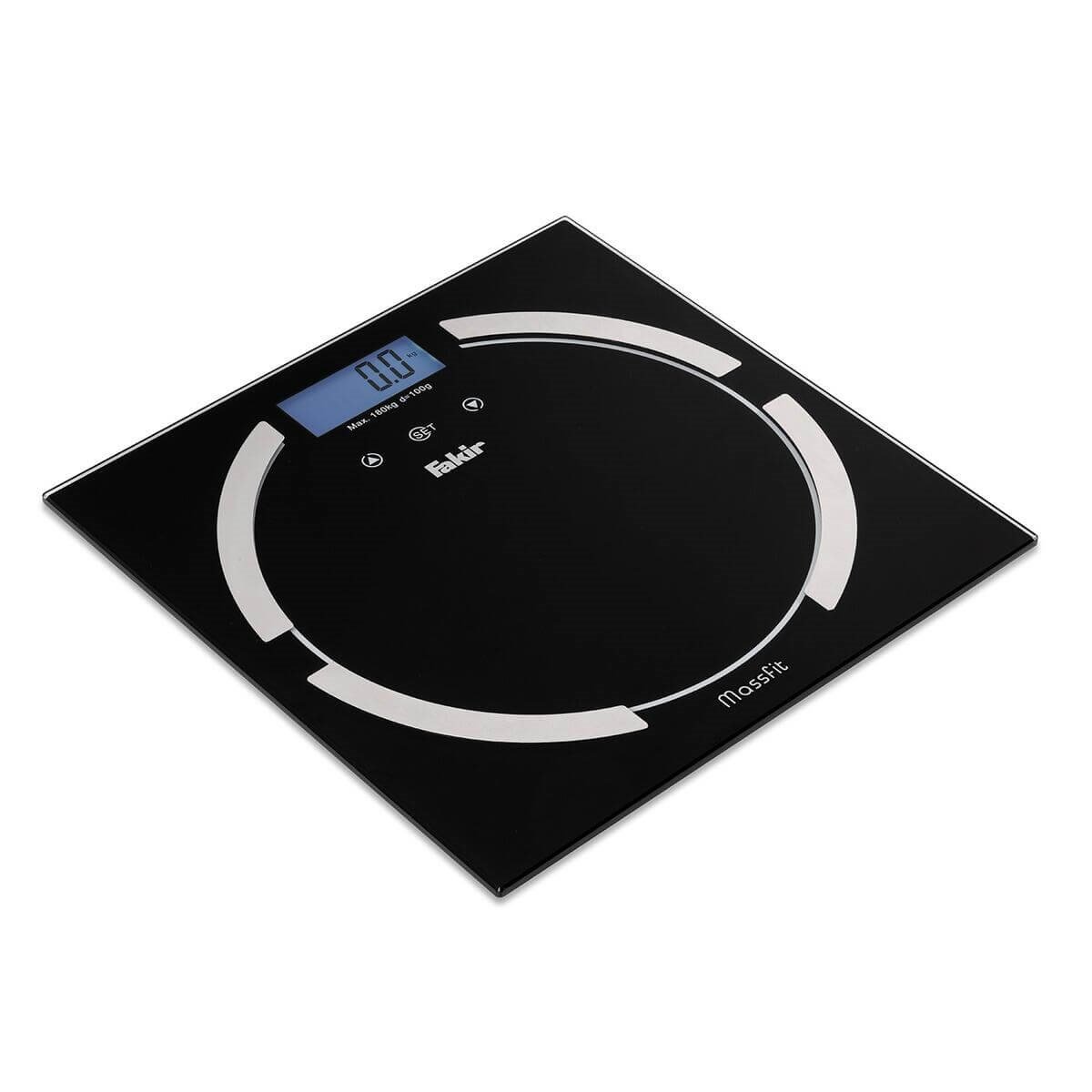 Fakir Massfit Dijital Cam Vücut Analiz Baskülü SiyahFakirBanyo Tartısı