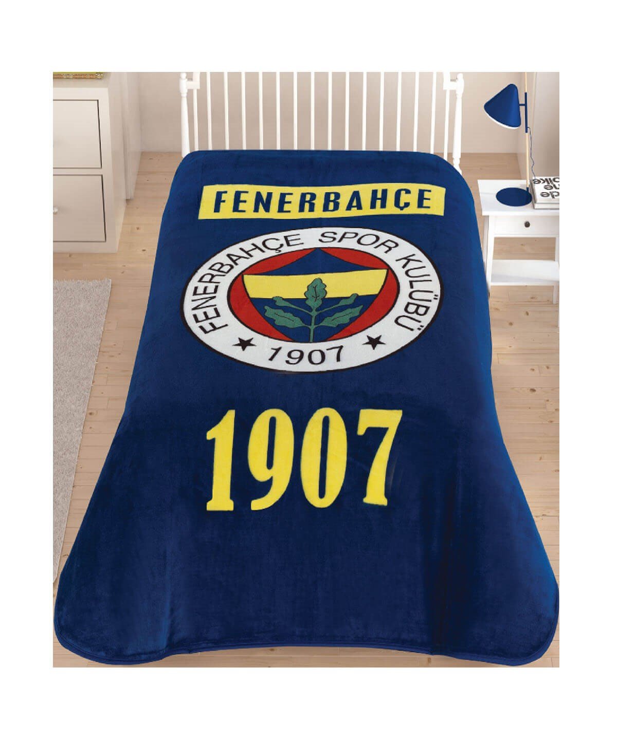 Fenerbahçe Klasik Logo Tek Kişilik BattaniyeTaçTek Kişilik Nevresim