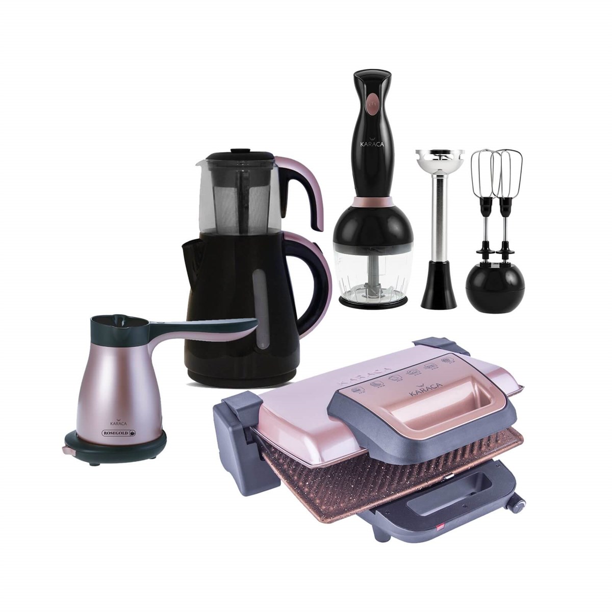 Karaca 1 Evimde 5 Marifet 4lü Çeyiz Seti Rosegold