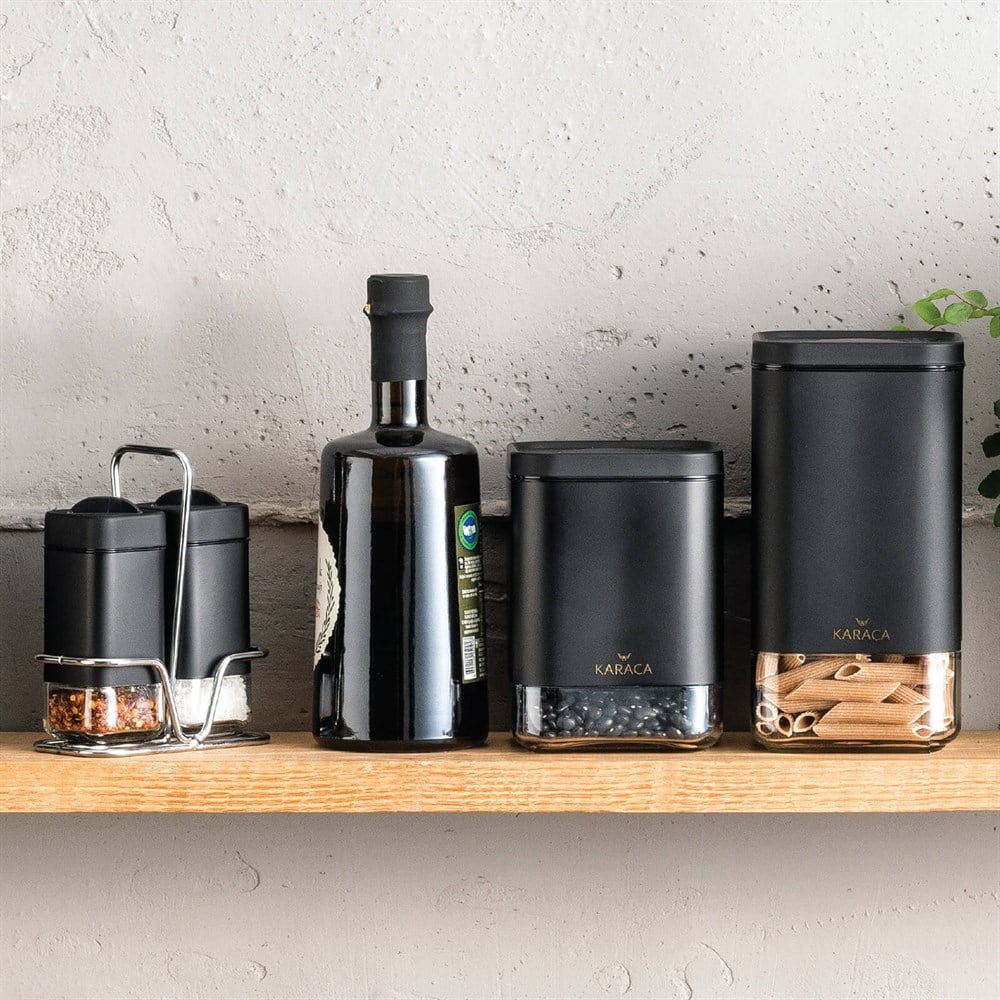 Karaca Avangart Black Gold 7 Parça Üçgen Baharat Seti