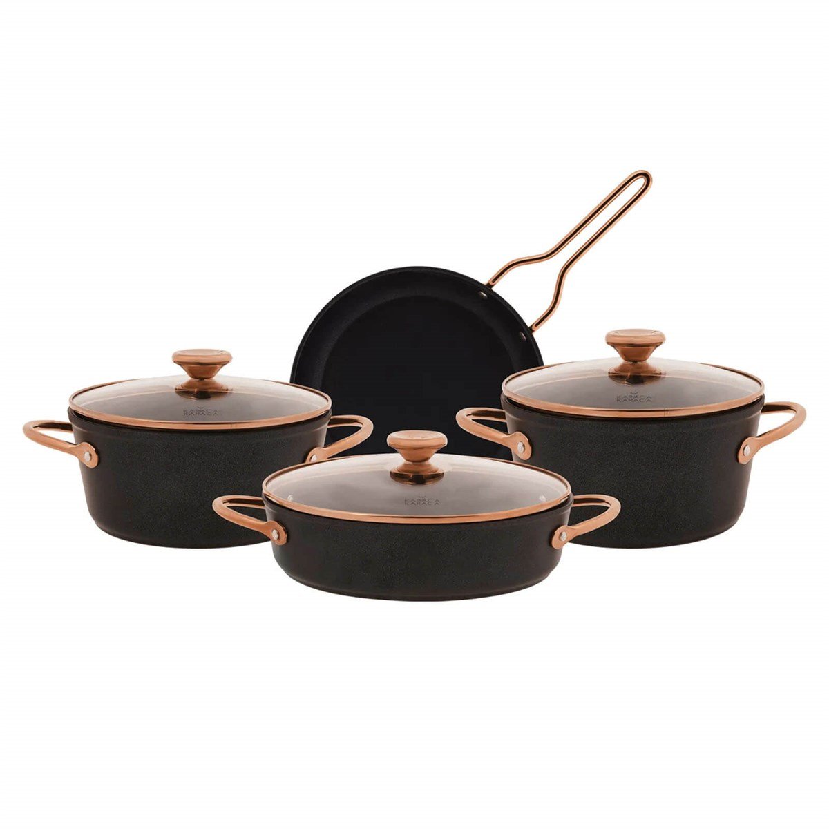 Karaca Bio Diamond Power Rosegold 7 Parça Tencere SetiKaracaTencere & Tencere Seti
