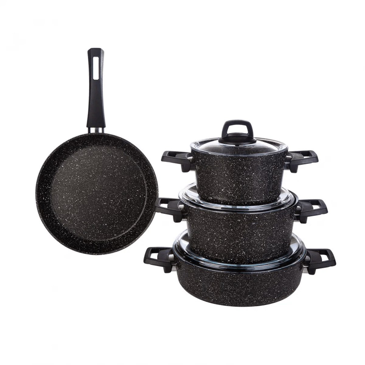 Karaca Biogranit Amos 7 Parça Tencere Seti