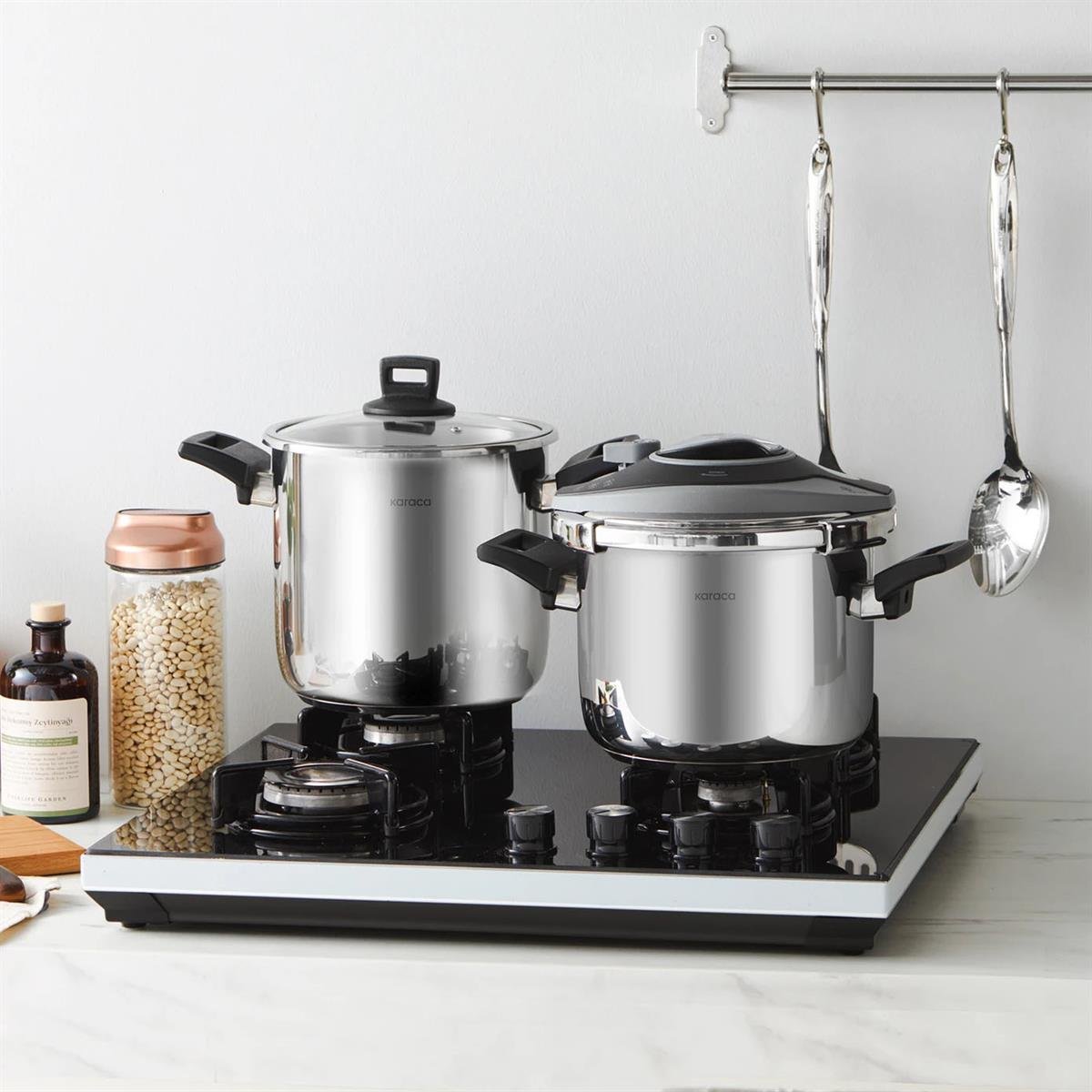 Karaca Breve Düdüklü Tencere Seti 6+8 LtKaracaDüdüklü Tencere