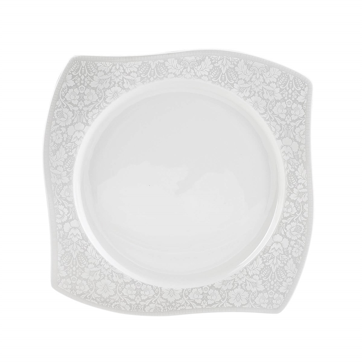 Karaca Fine Bone Folium 60 Parça 12 Kişilik Kare Yemek Takımı