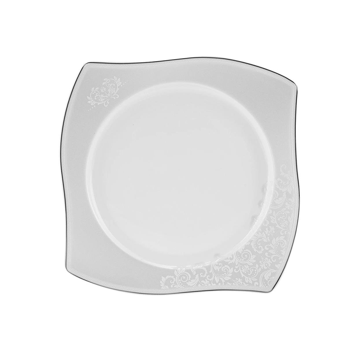 Karaca Fine Bone Tiara Platin 60 Parça 12 Kişilik Yemek Takımı KareKaraca12 Kişilik Yemek Takımı