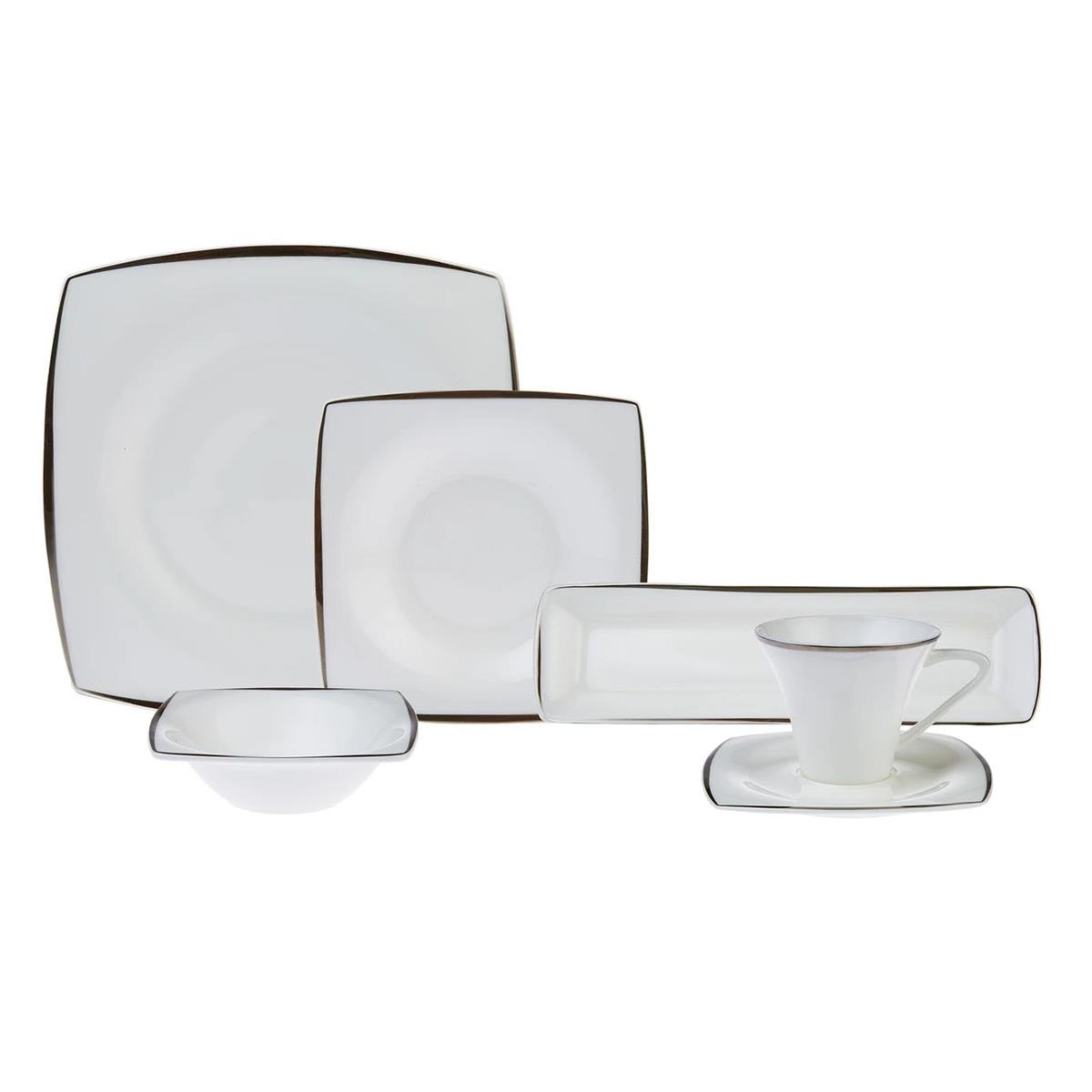Karaca Fine Pearl Agate 26 Parça 6 Kişilik Kare İnci Kahvaltı TakımıKaraca6 Kişilik Kahvaltı Takımı