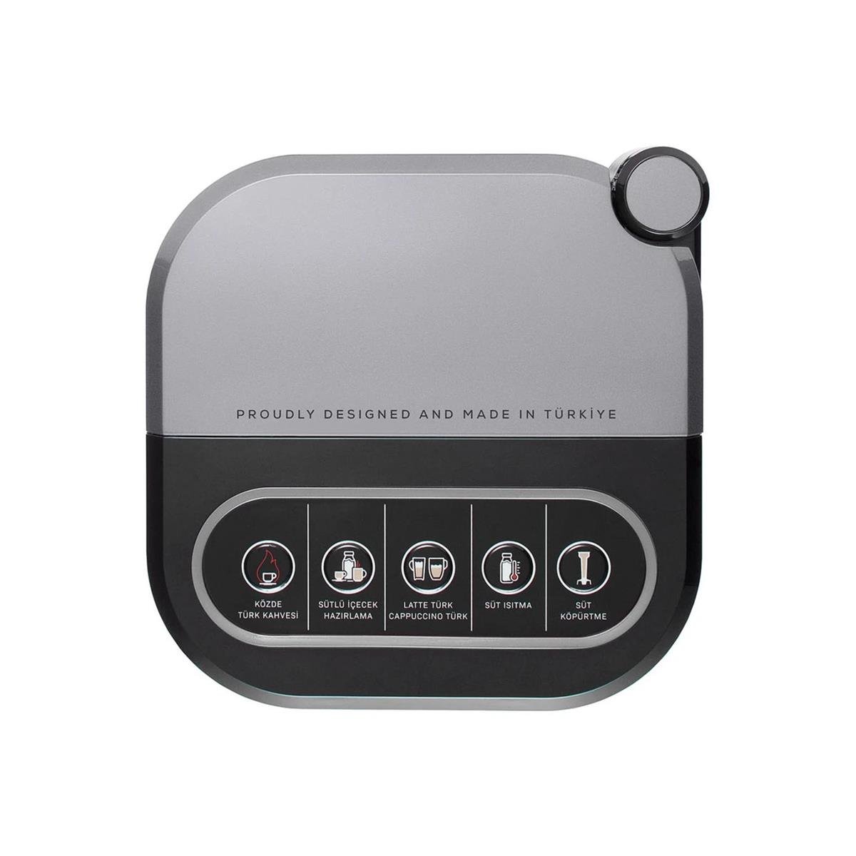 Karaca Hatır Barista Steel Cappuccino ve Türk Kahve Makinesi Galaxy GreyKaracaKahve Makinesi