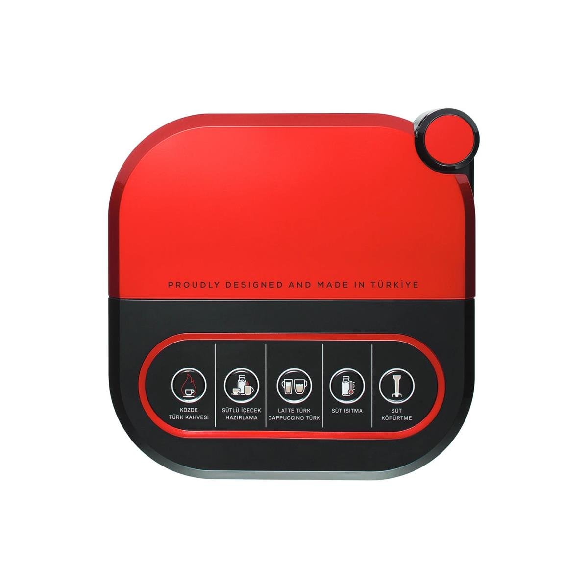 Karaca Hatır Barista Steel Cappuccino ve Türk Kahve Makinesi Imperial RedKaracaKahve Makinesi