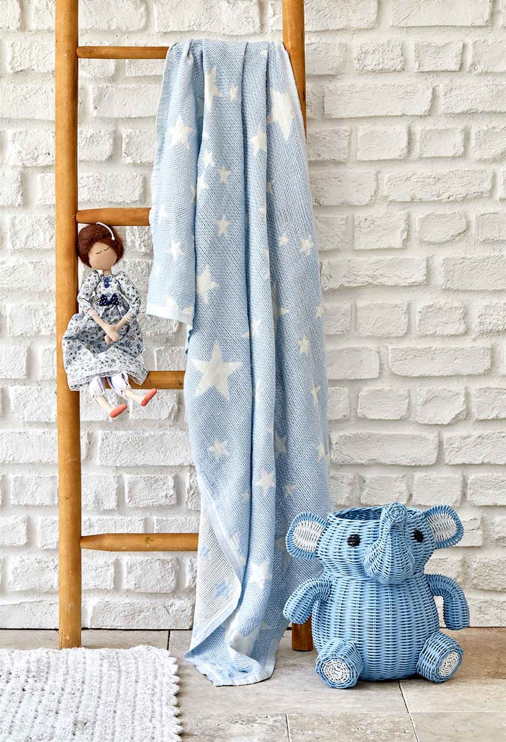 Karaca Home Baby Star Mavi Bebek Pikesi