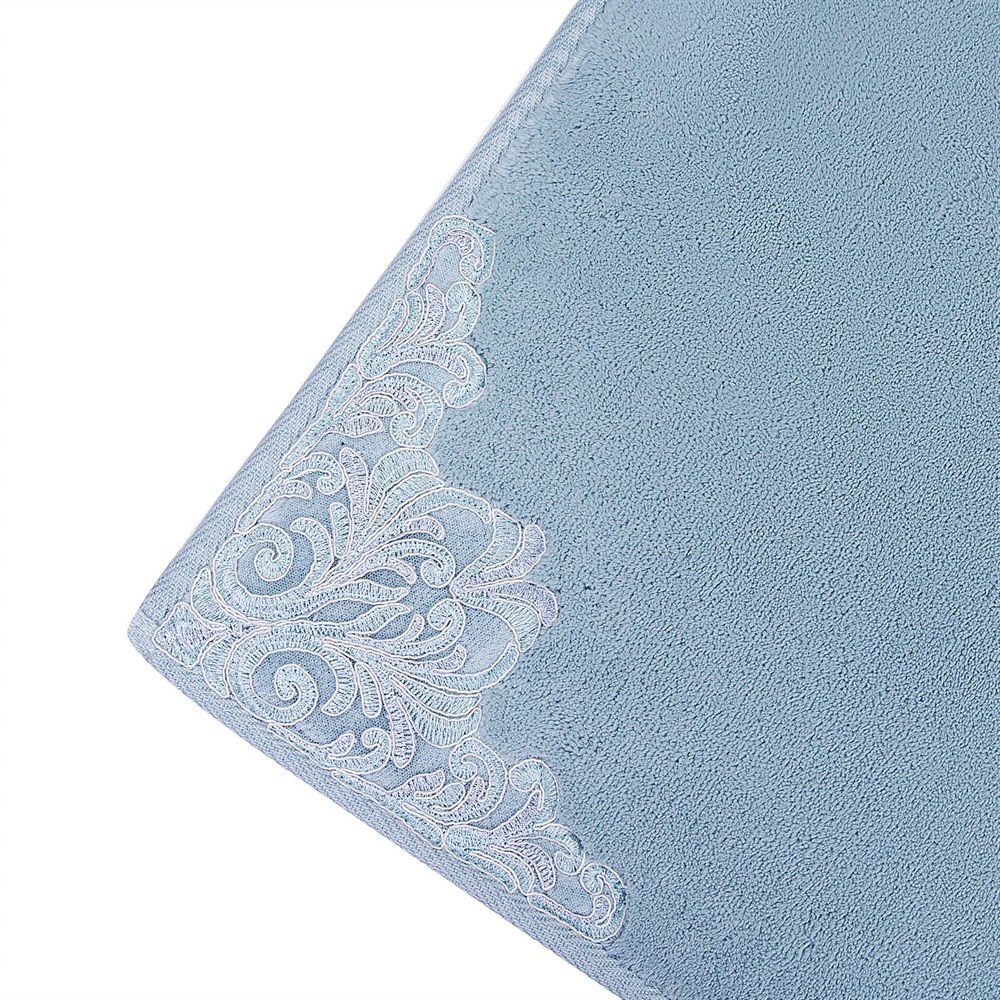 Karaca Home Bianca Mavi 2 Parça Dantelli Banyo Paspası