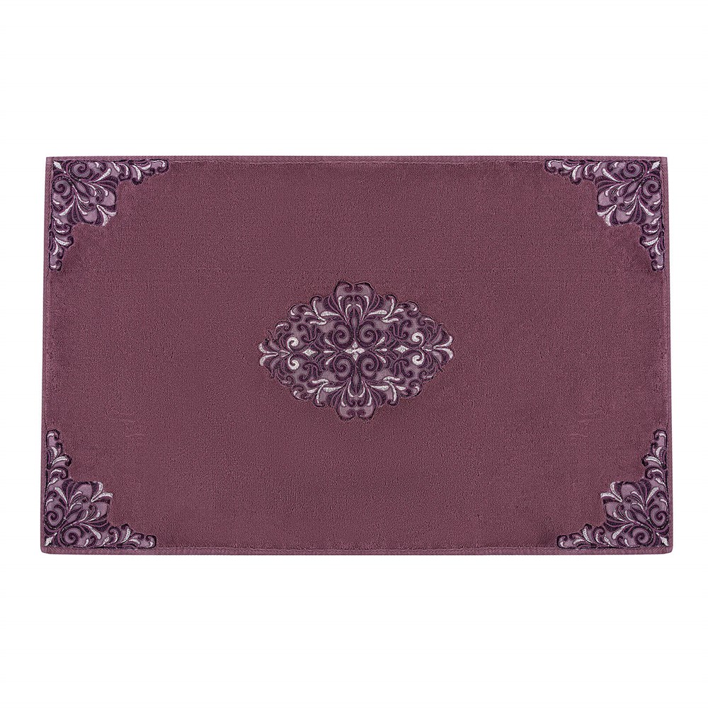 Karaca Home Bianca Mürdüm 2 Parça Dantelli Banyo Paspası