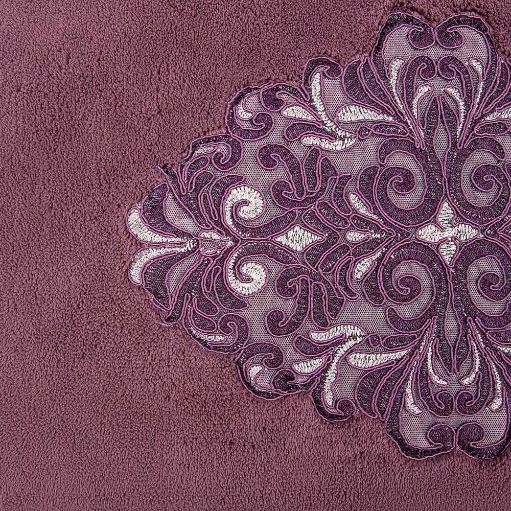 Karaca Home Bianca Mürdüm 2 Parça Dantelli Banyo Paspası