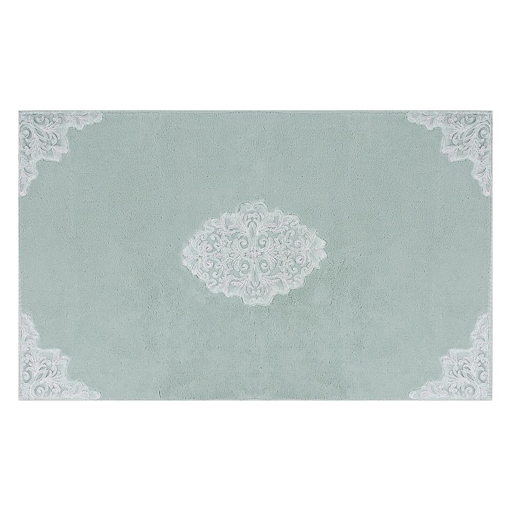 Karaca Home Bianca Su Yeşili 2 Parça Dantelli Banyo Paspası