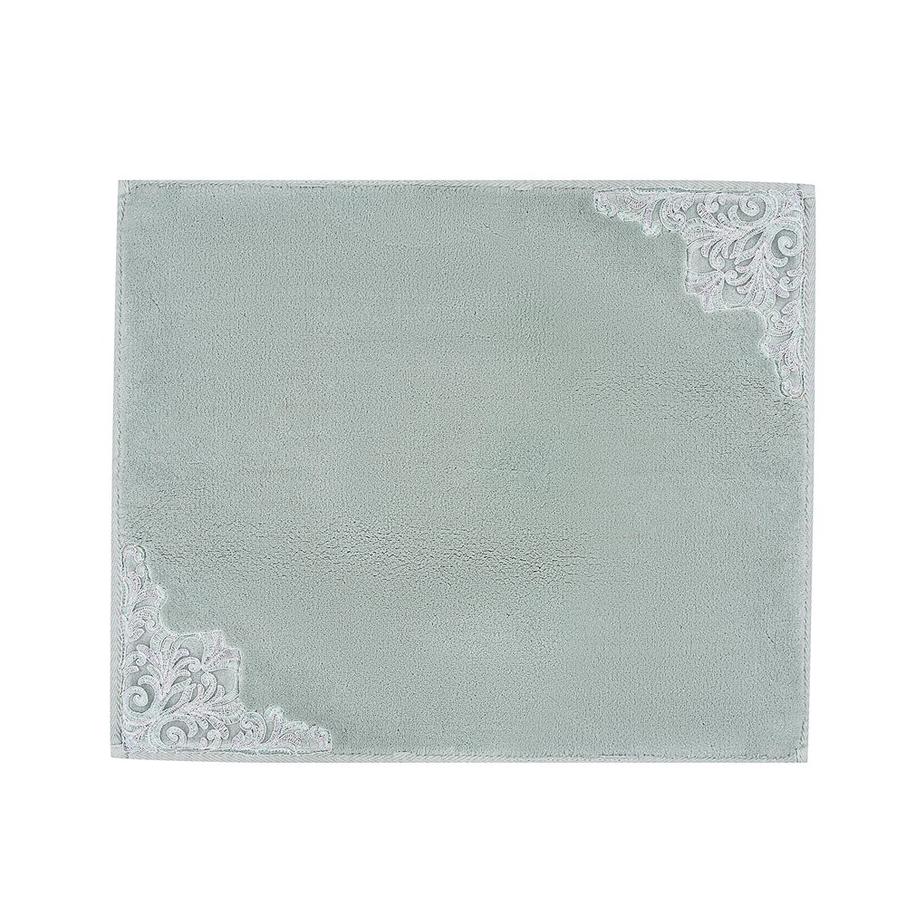 Karaca Home Bianca Su Yeşili 2 Parça Dantelli Banyo Paspası