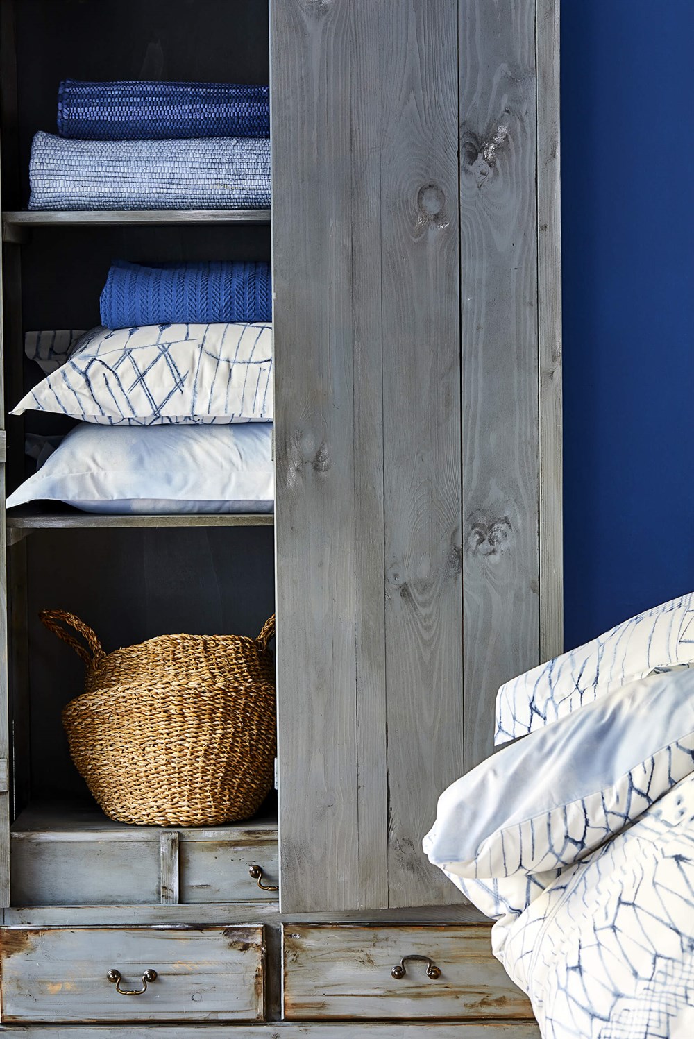 Karaca Home Felinda Mavi Rnf Çift Kişilik Nevresim Takımı