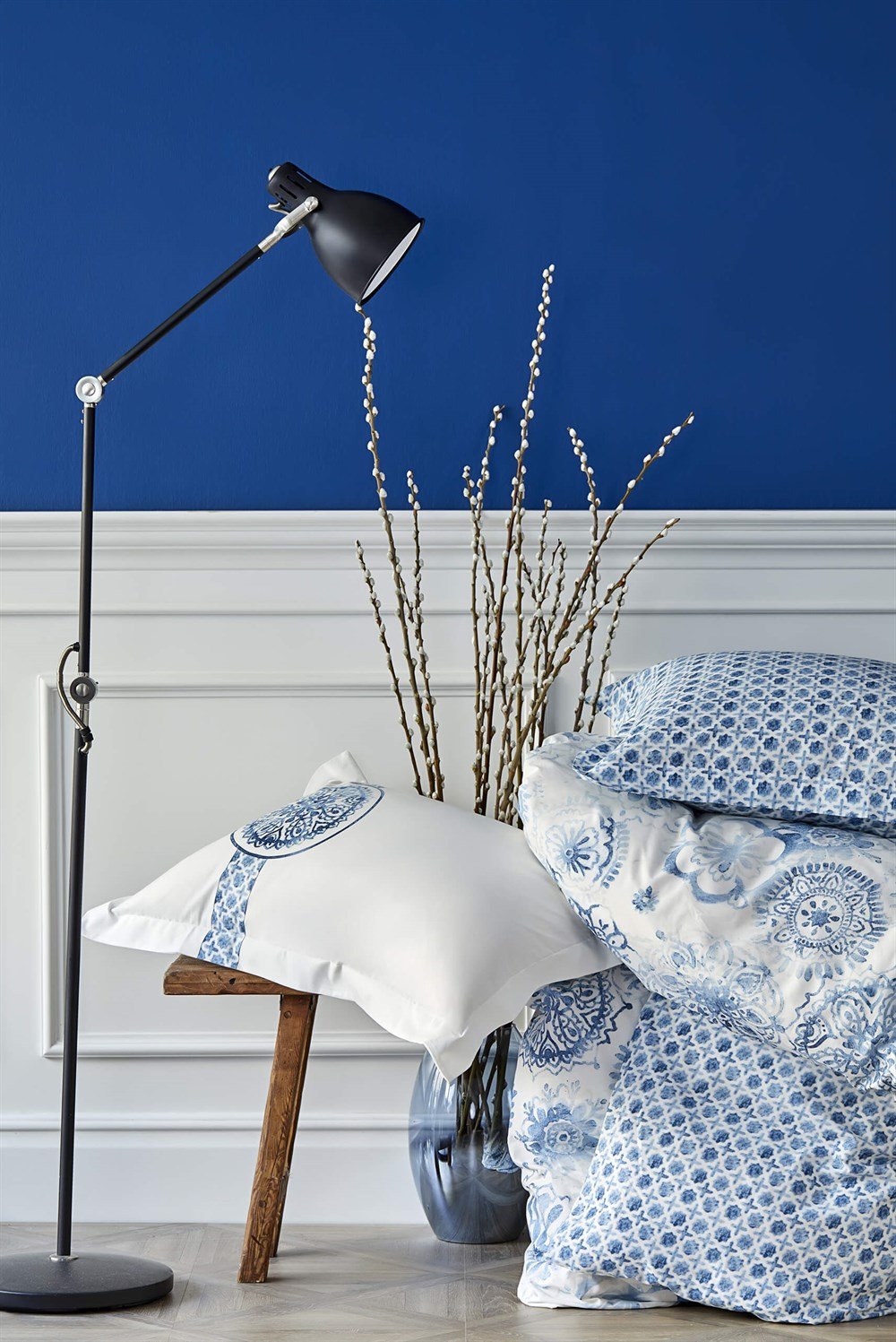 Karaca Home Felinda Mavi Rnf Çift Kişilik Nevresim Takımı