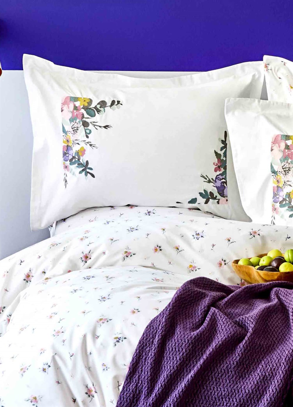 Karaca Home Fertile Nish Lila 7 Parça Çift Kişilik Nish Set