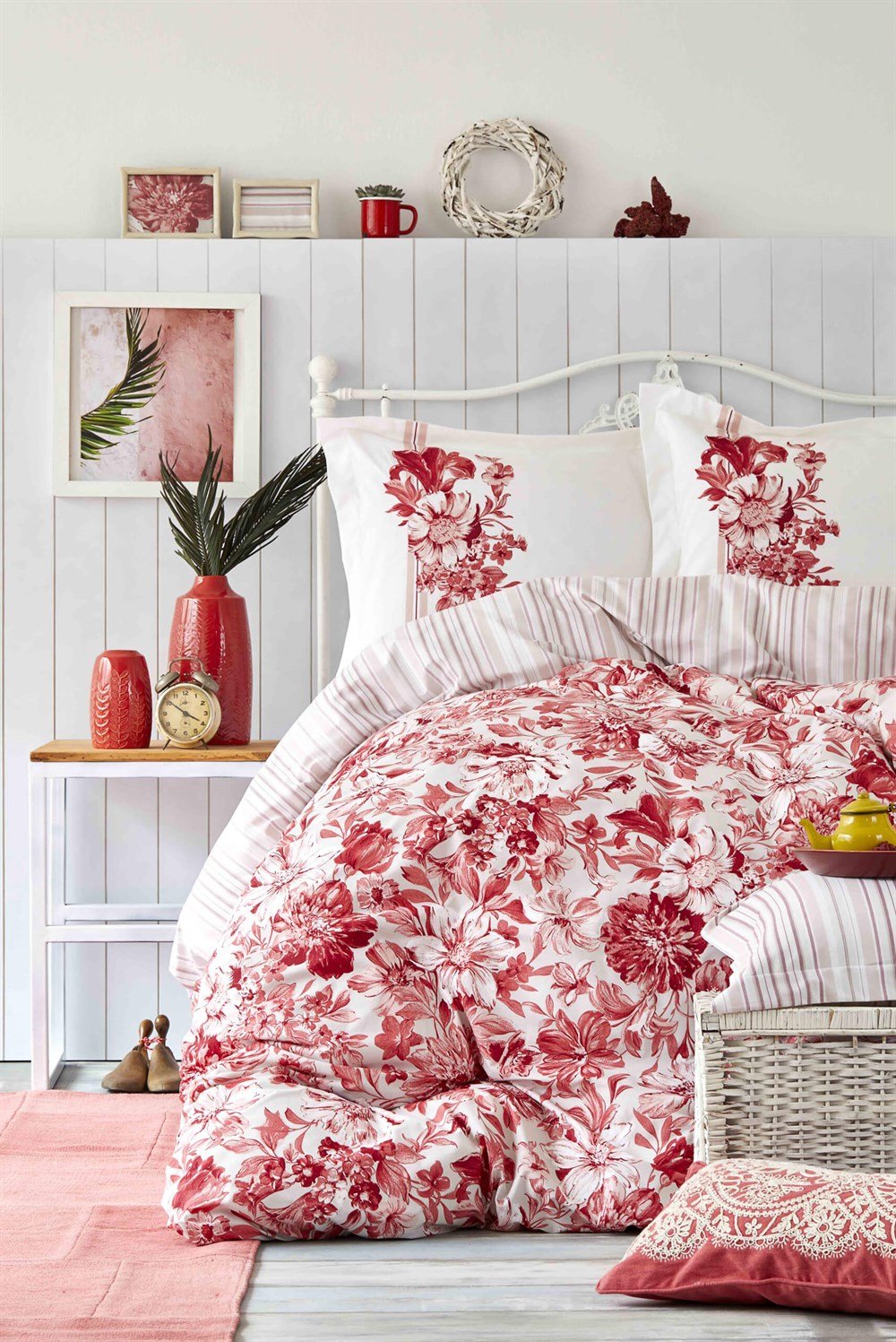 Karaca Home Melanie Nar Çiçeği Ranforce Tek Kişilik Pike Takımı