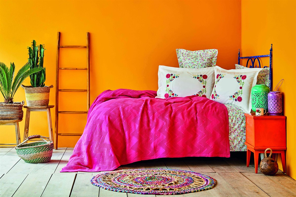 Karaca Home Pia Fuşya Çift Kişilik 6 Parça Nish Set
