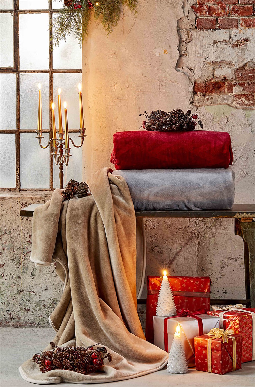 Karaca Home Pureza Kırmızı Çift Kişilik Soft İspanyol Battaniye