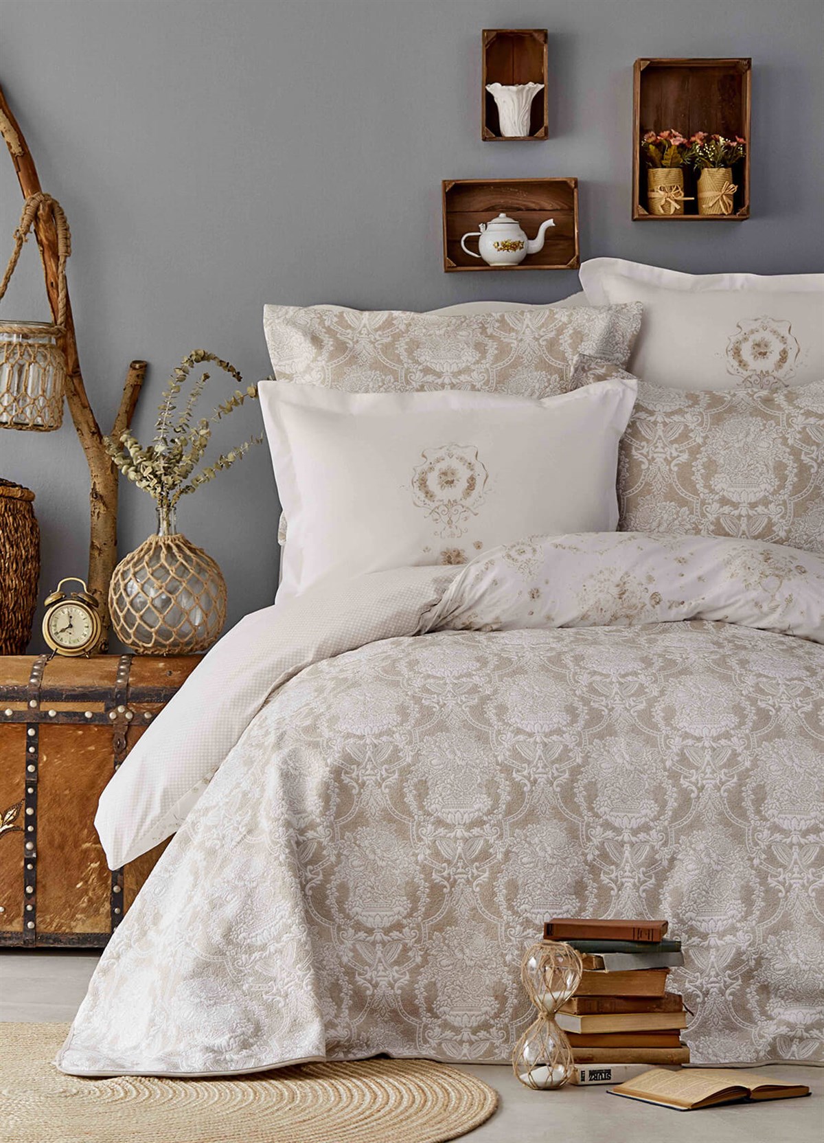 Karaca Home Quatre Deluxe Gold Yatak Örtüsü Set