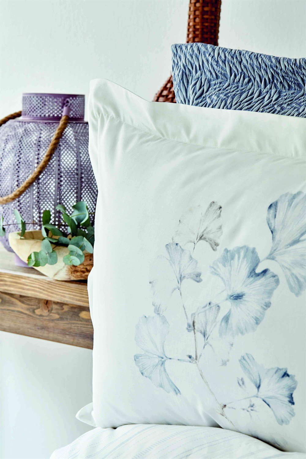 Karaca Home Vial 7 Parça İndigo Çift Kişilik Nevresim Takımı & Yatak Örtüsü Seti