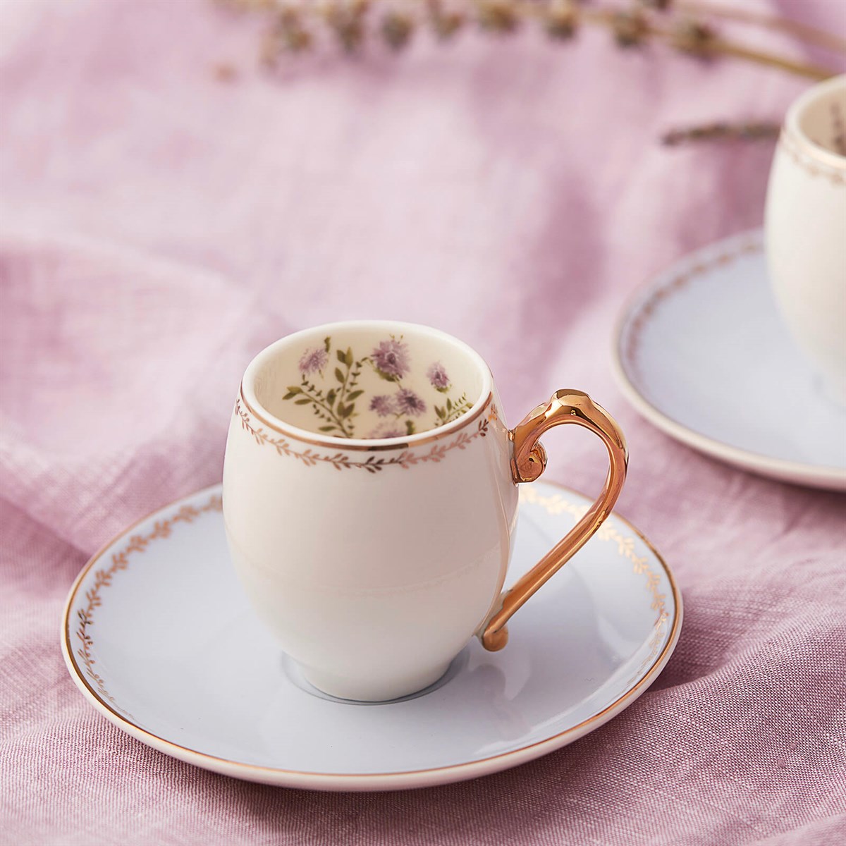 Karaca Lavander 2 Kişilik Kahve Fincan Takımı