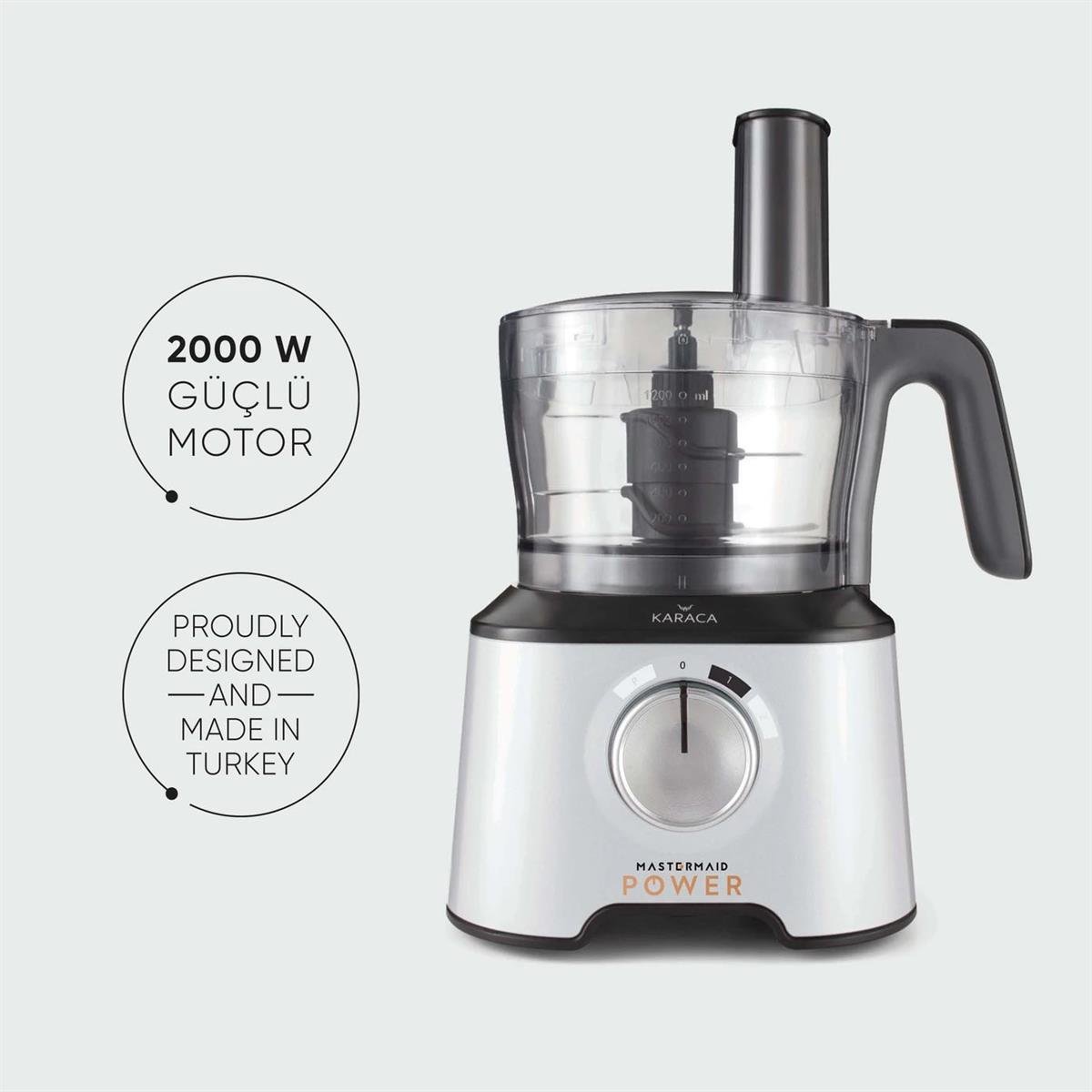 Karaca Mastermaid Power Multifunctional 10 in 1 Pearl White Gıda Hazırlama Seti 2000wKaracaGIDA HAZIRLAMA