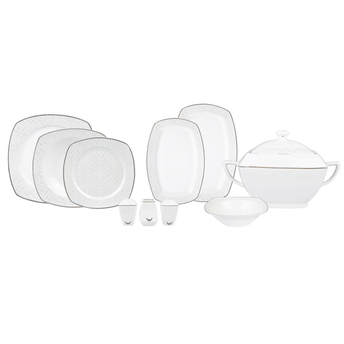 Karaca Mixed Platin 60 Parça Yemek Takımı