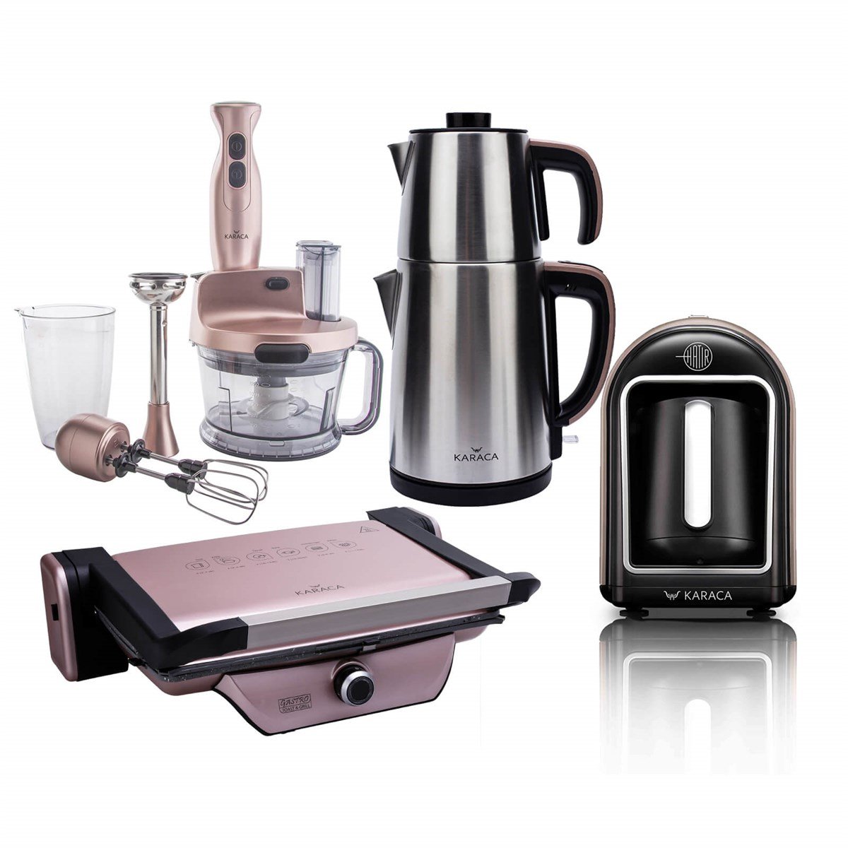 Karaca Smart Elektrikli Evlilik Paketi Rosegold