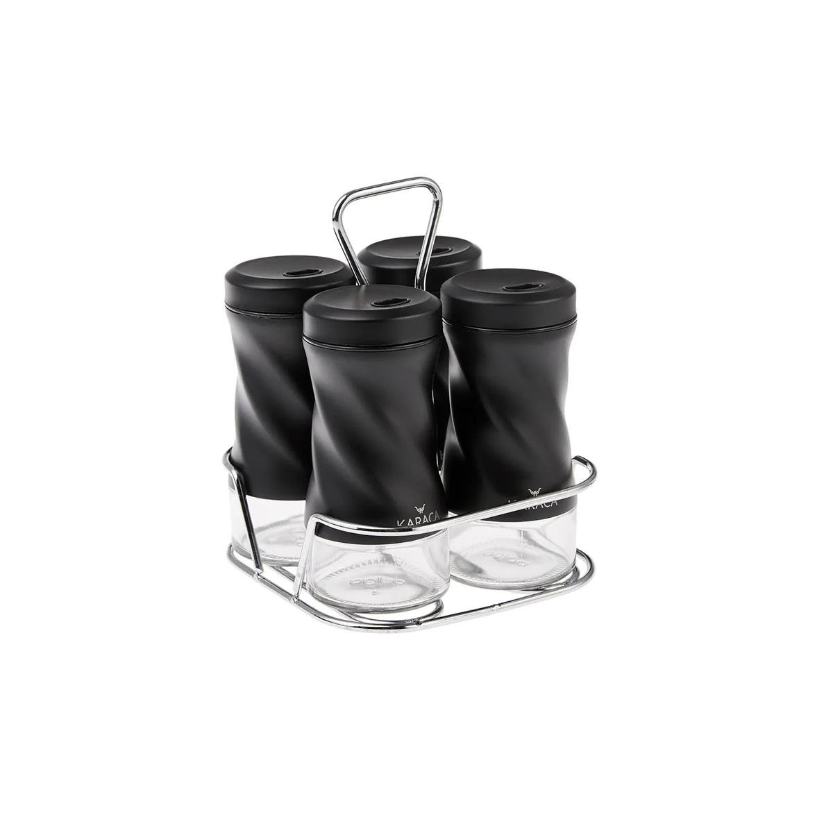 Karaca Tottori Black 5 Parça Kare Cam Baharat TakımıKaracaBaharatlık