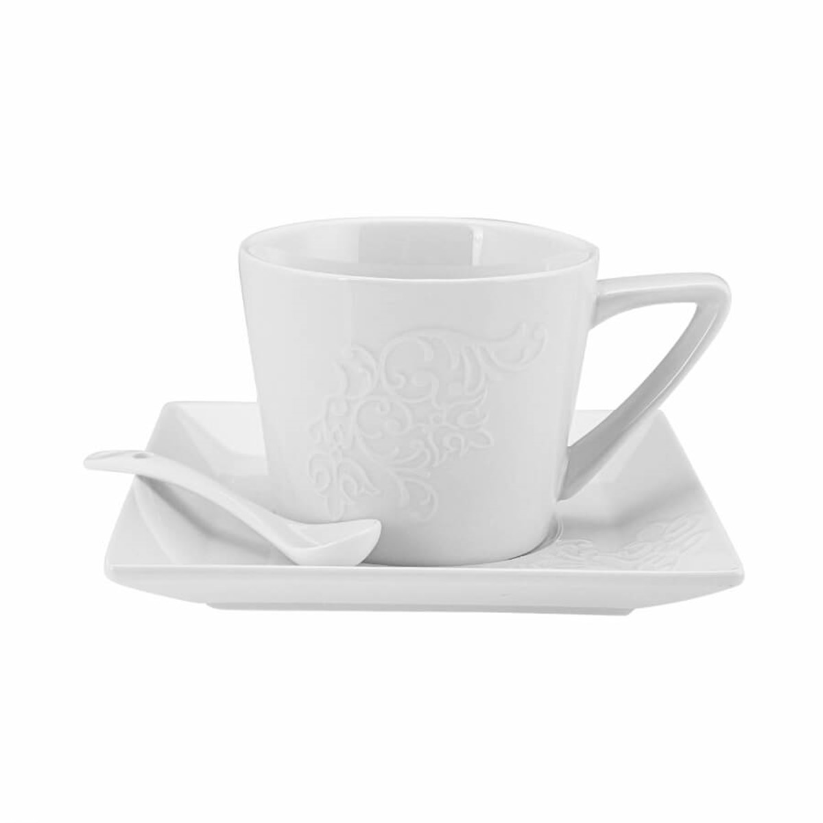 Karaca Trend Emboss 32 Parça 6 Kişilik Kahvaltı Seti Kare