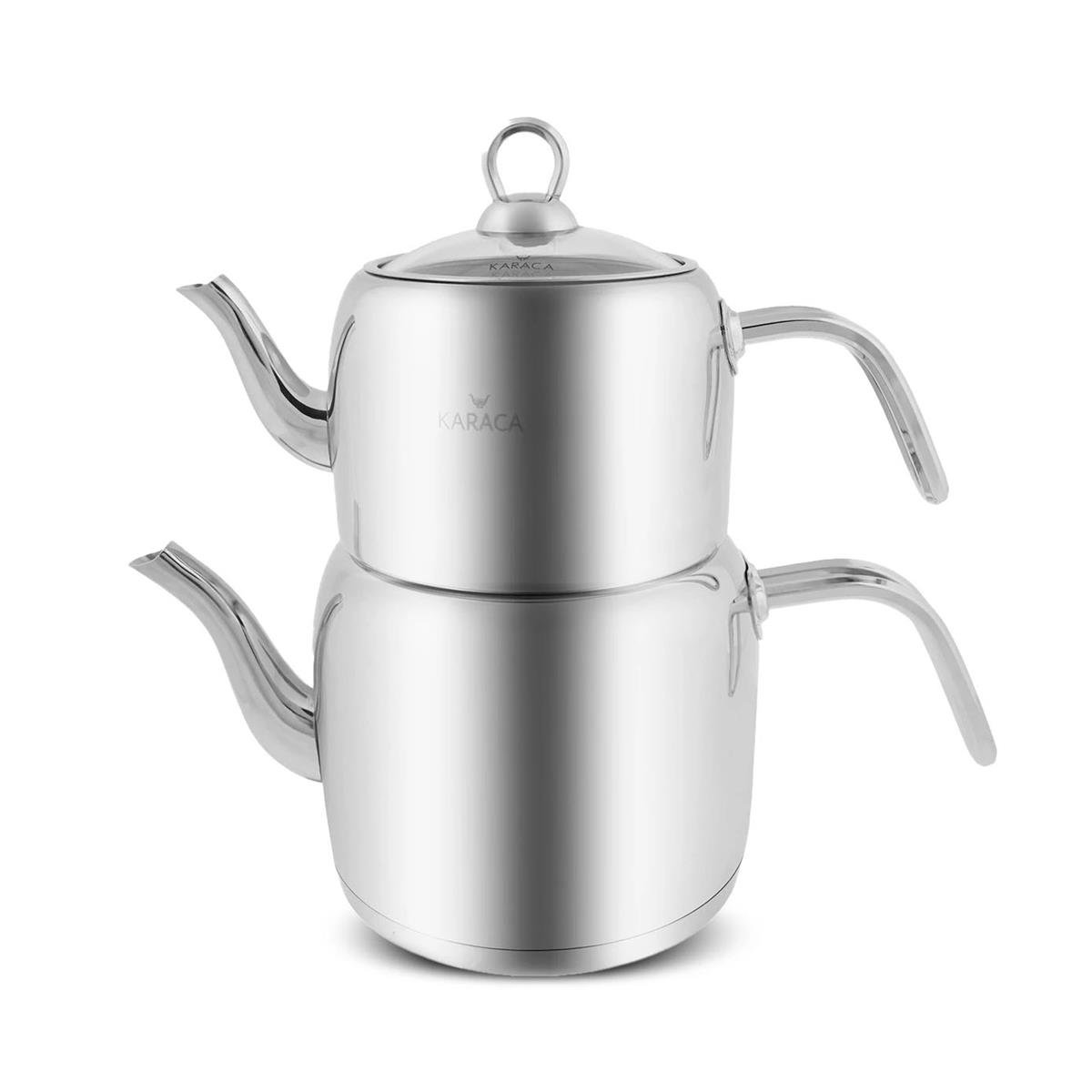 Karaca Vega Mini PowerSteel 316+ Çelik Vega Çaydanlık TakımıKaracaÇaydanlık