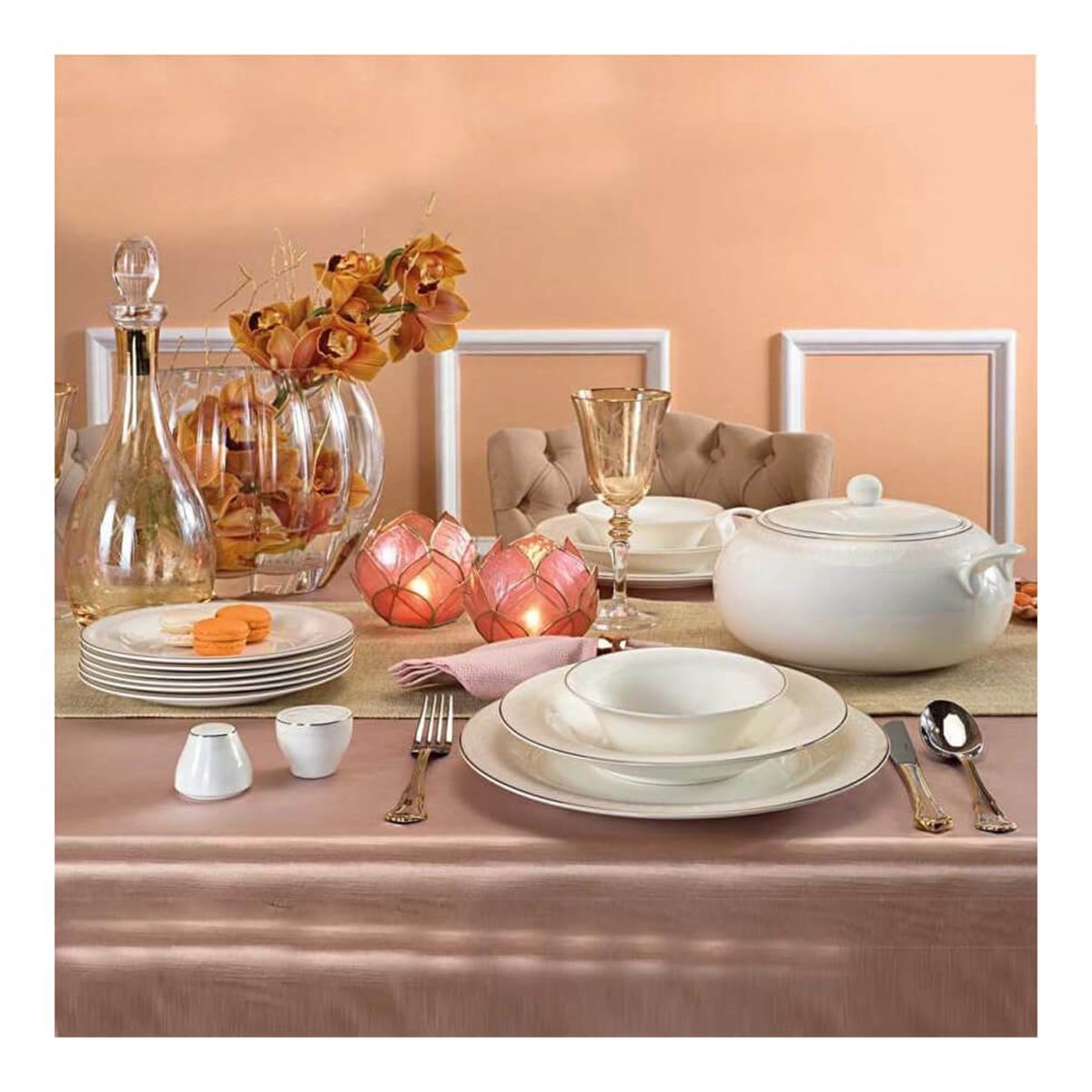 Korkmaz A8282 Queen Collection 70 Parça Yuvarlak Yemek Takimi