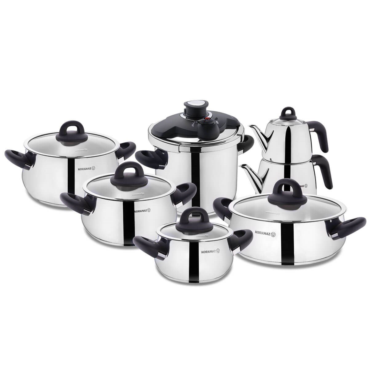 Korkmaz Bella Nora 14 Parça Hiper Set A1756KorkmazTencere & Tencere Seti