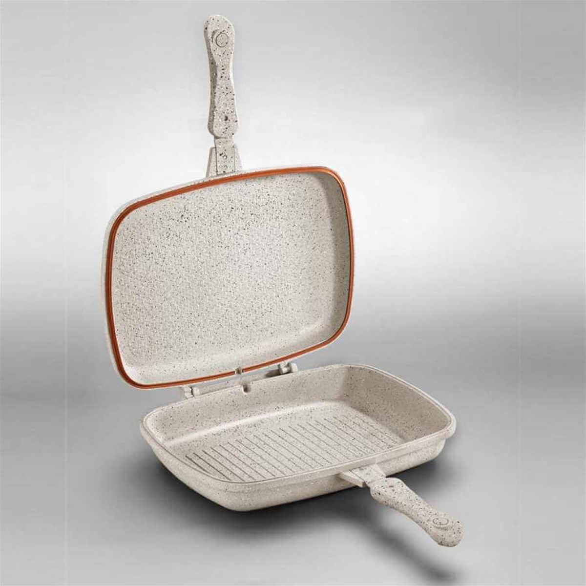 Korkmaz Duplo 34x25 cm Kapaklı Bej Tava A1469-1KorkmazTava & Tava Seti