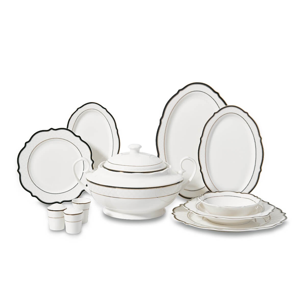 Korkmaz Eliza Collection 60 Parça Yuvarlak Yemek Takımı A8240Korkmaz12 Kişilik Yemek Takımı