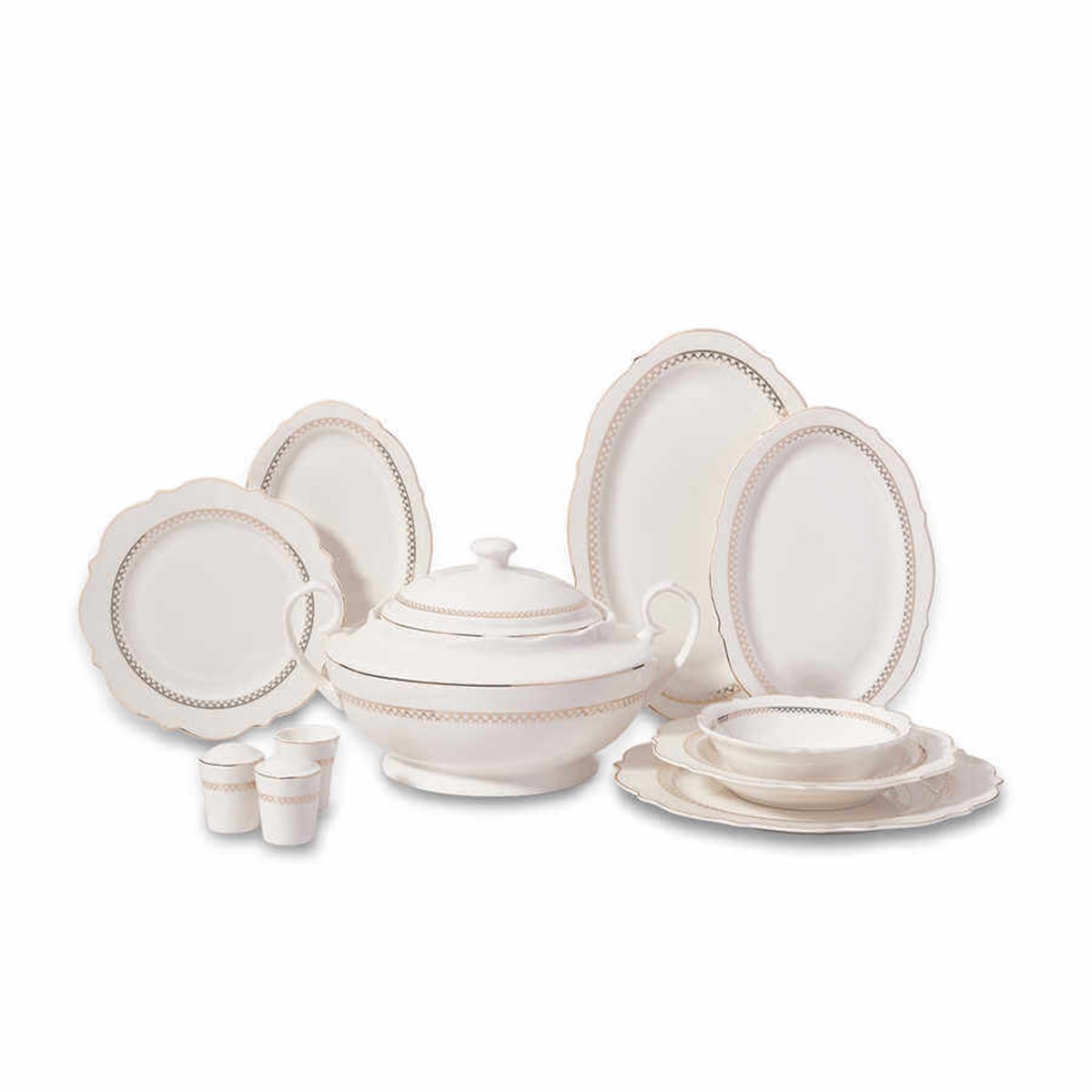 Korkmaz Eliza Collection 60 Parça Yuvarlak Yemek Takımı A8242Korkmaz12 Kişilik Yemek Takımı