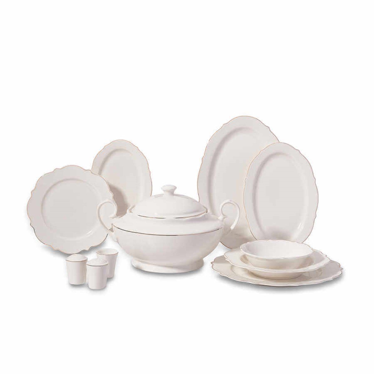 Korkmaz Eliza Collection 60 Parça Yuvarlak Yemek Takımı A8241Korkmaz12 Kişilik Yemek Takımı