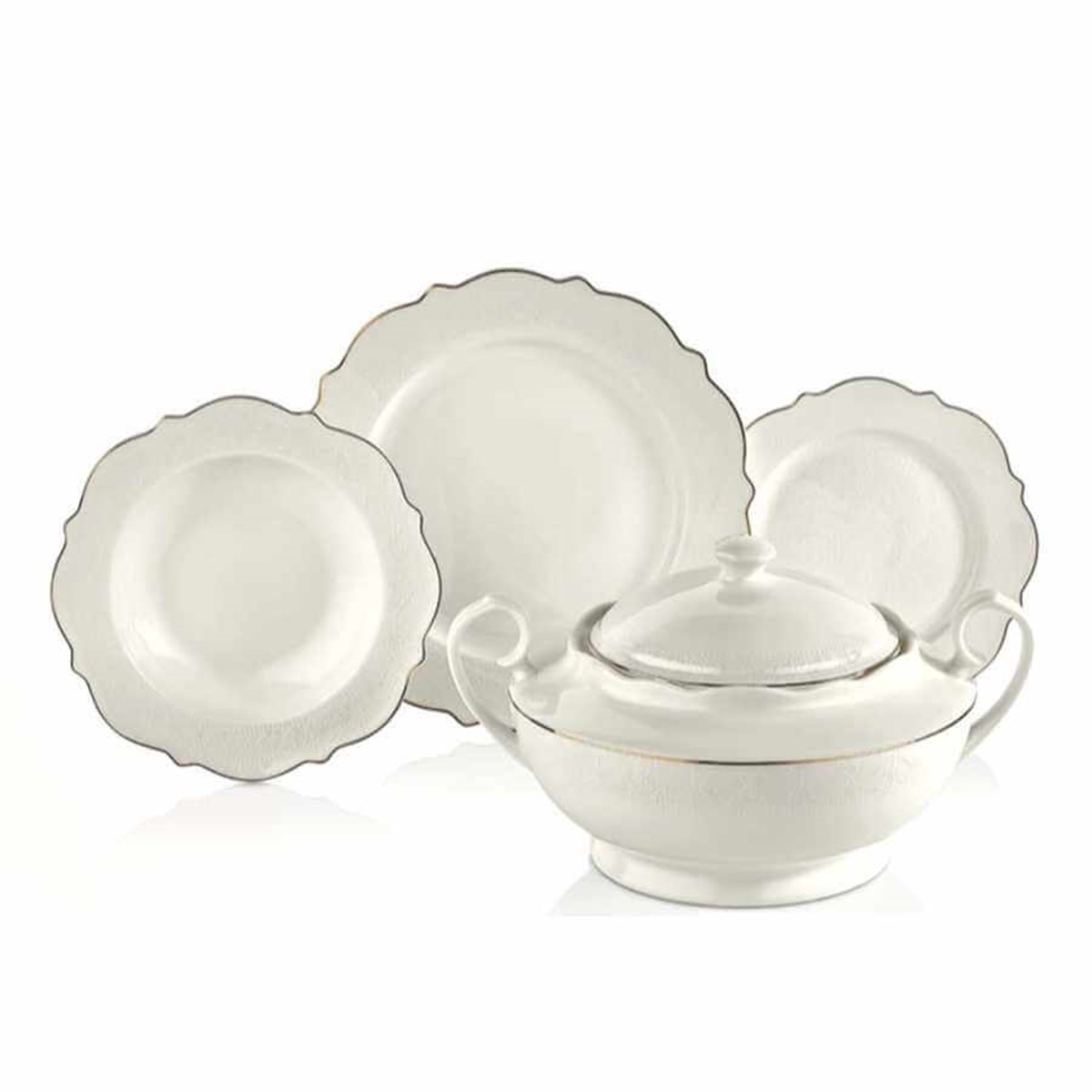 Korkmaz Eliza Collection 60 Parça Yuvarlak Yemek Takımı A8241Korkmaz12 Kişilik Yemek Takımı