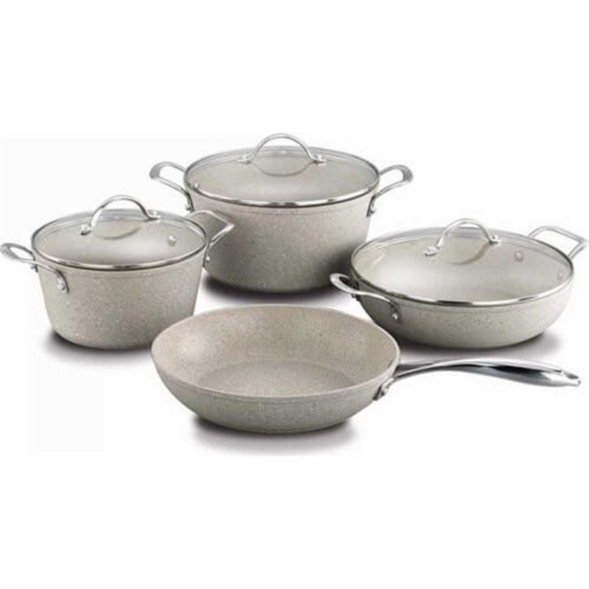 Korkmaz Granita Tencere Takımı Bej A1042-1KorkmazTencere & Tencere Seti