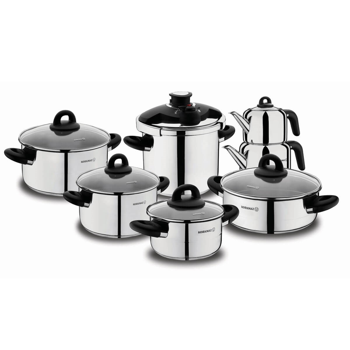 Korkmaz Hera Siyah 14 Parça Hiper Set A1708-3KorkmazÇelik Çeyiz Seti