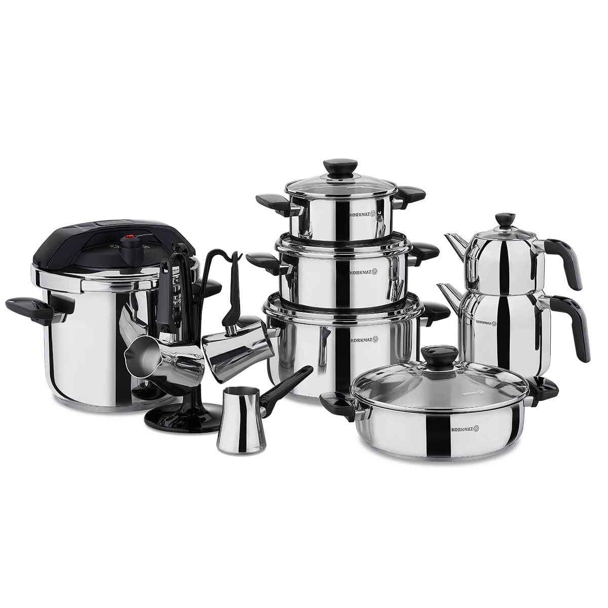 Korkmaz Kappa 18 Parça Hiper Set A1738KorkmazTencere & Tencere Seti
