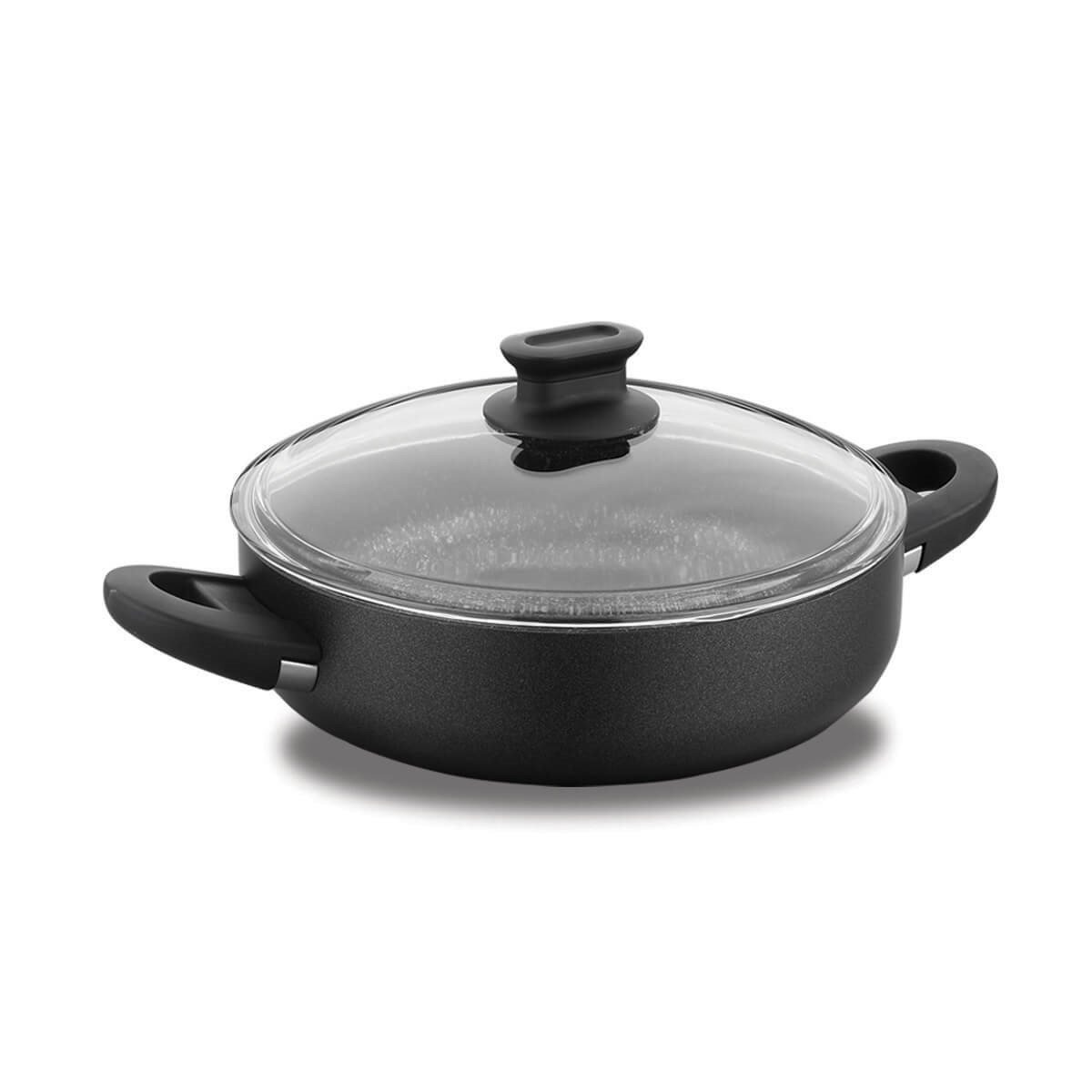 Korkmaz Lina 30x8 cm Siyah Kısa Tencere A2880KorkmazTencere & Tencere Seti