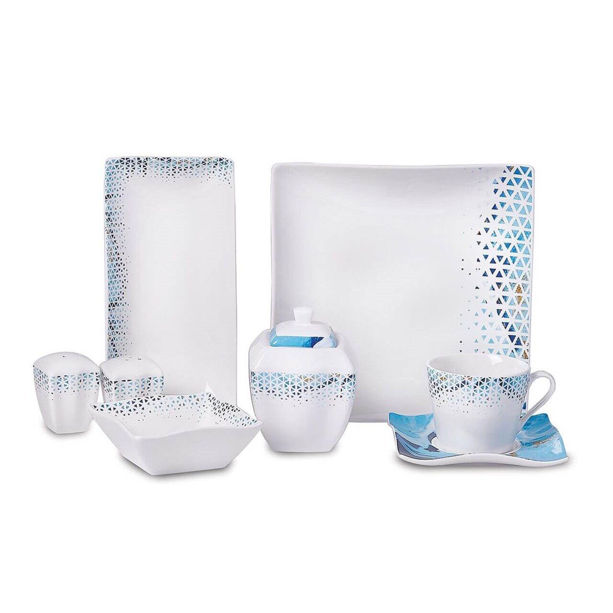 Korkmaz Link Collection 28 Parça Kare Kahvaltı Takımı 6 Kişilik A8572Korkmaz6 Kişilik Kahvaltı Takımı