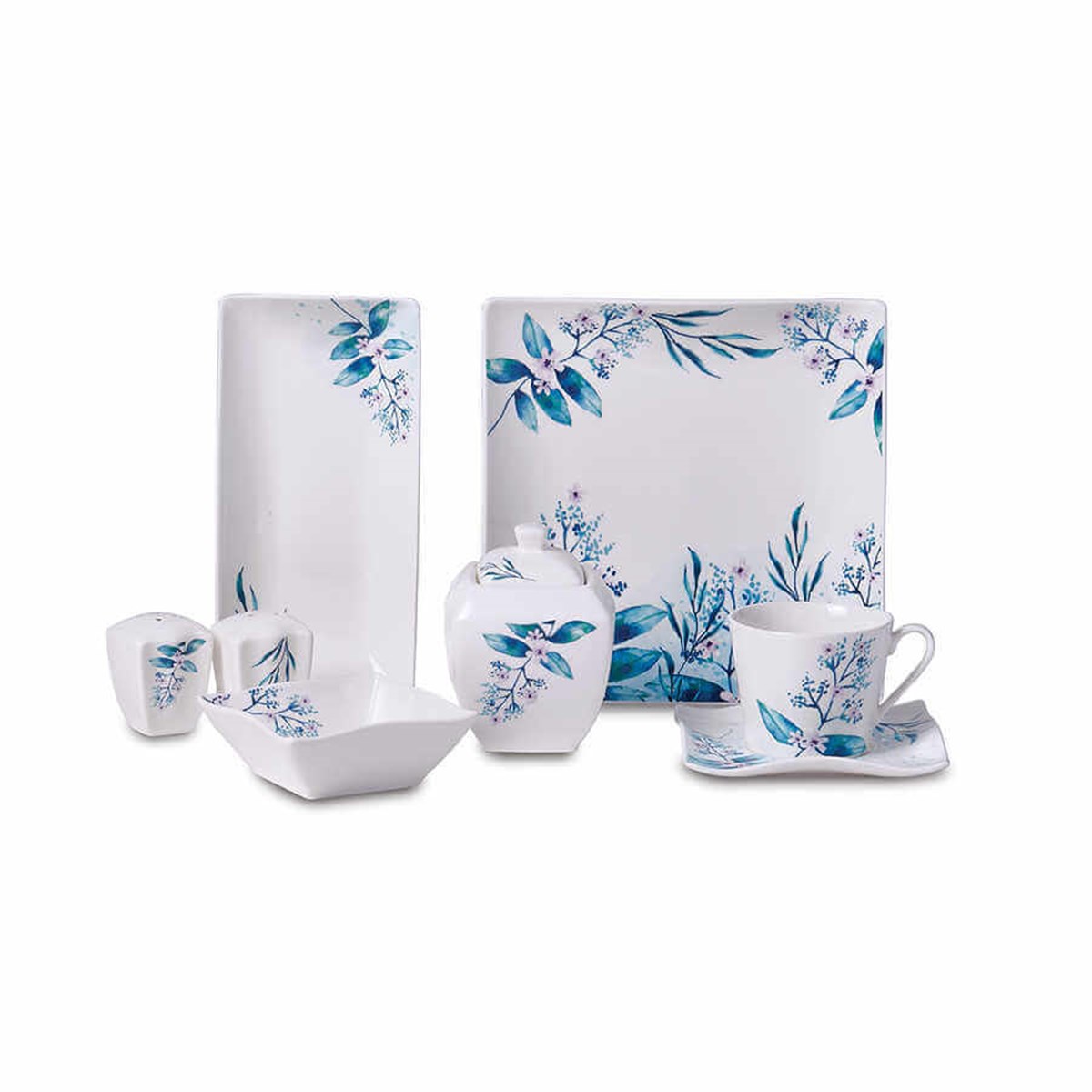 Korkmaz Link Collection 28 Parça Kare Kahvaltı Takımı A8586Korkmaz6 Kişilik Kahvaltı Takımı