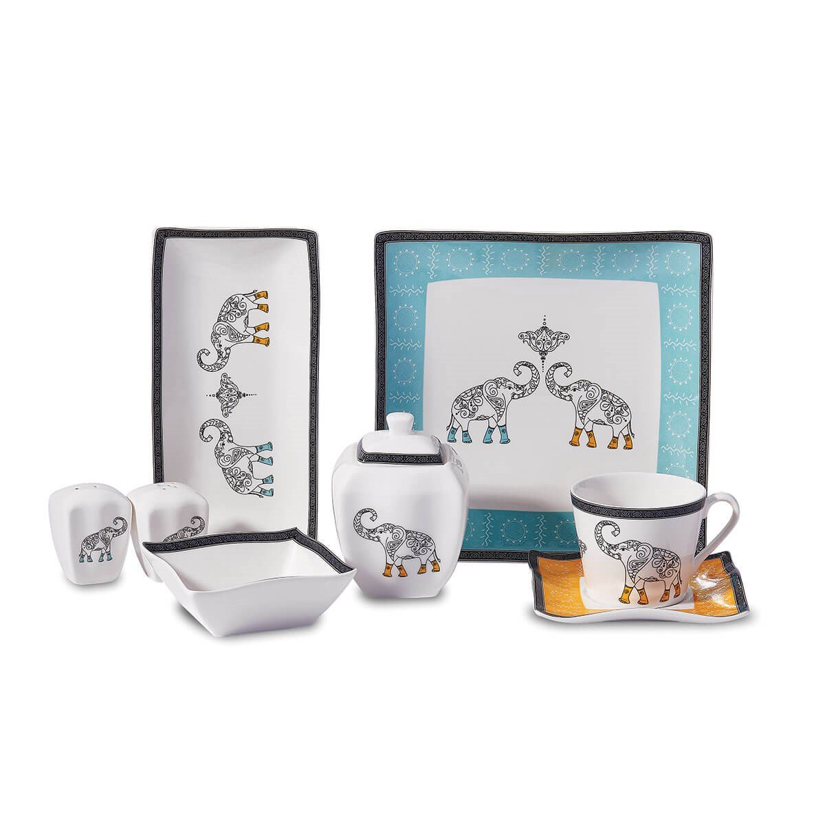 Korkmaz Link Collection 28 Parça Kare Kahvaltı Takımı A8584Korkmaz6 Kişilik Kahvaltı Takımı