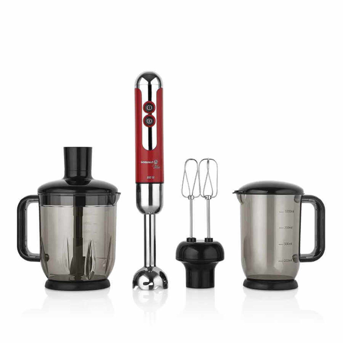 Korkmaz Mia Mega KırmızıKrom Blender Set A447-10KorkmazBlender ve Mikserler