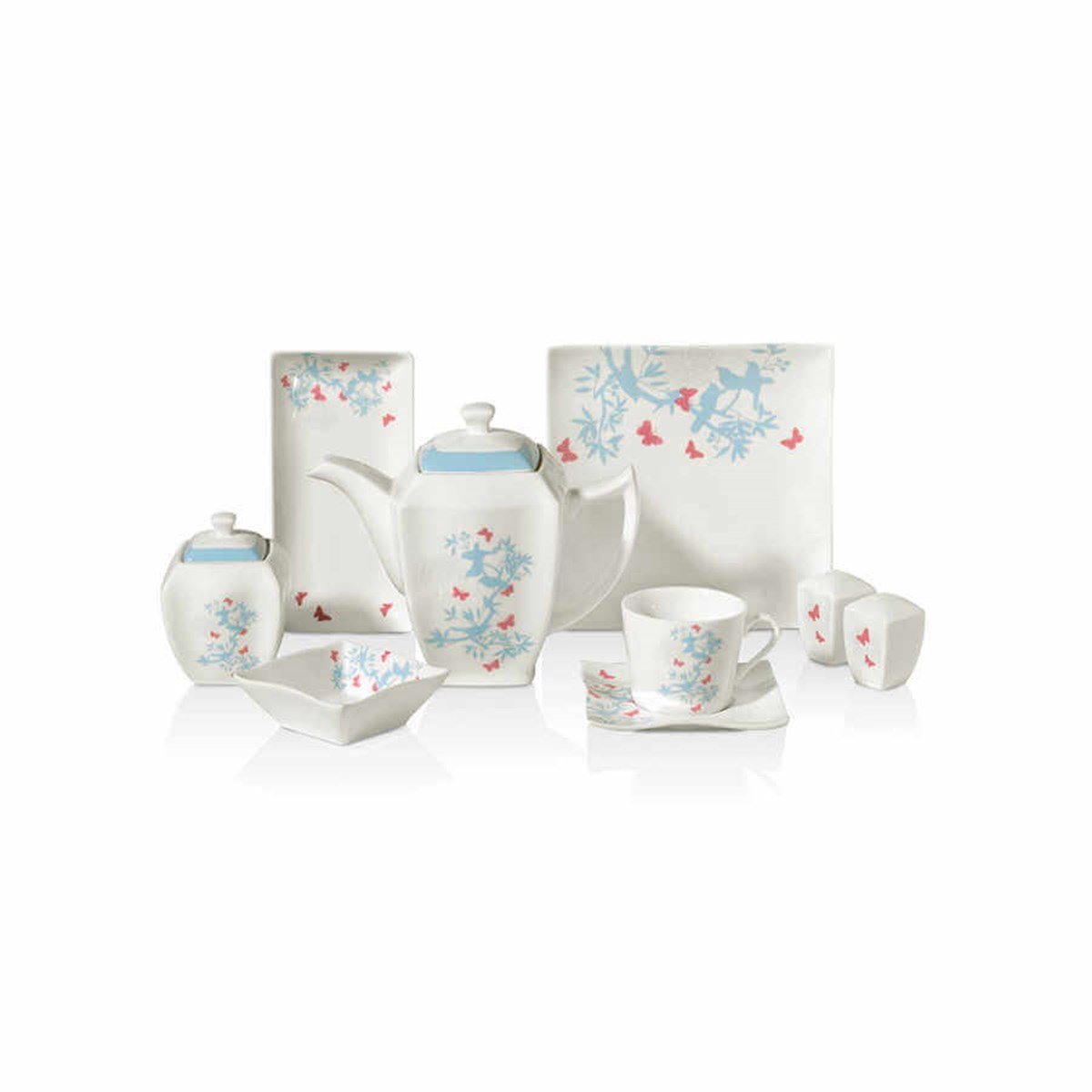 Korkmaz New Bone 30 Parça Kare Kahvaltı Takımı A8590Korkmaz6 Kişilik Kahvaltı Takımı