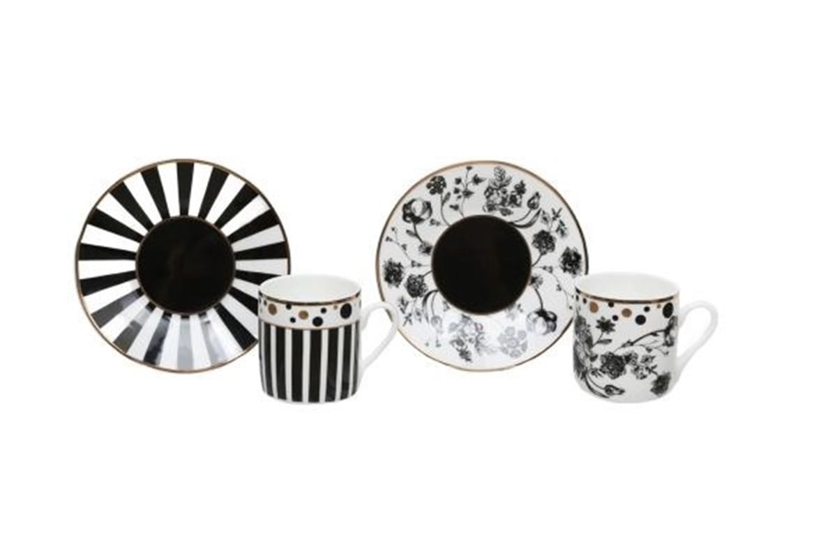 Luckyart Milana Bone 2'li 80cc Kahve Fincan SetiLuckyartFincan Takımları